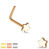 20G Star L Shape Nose Stud. Nose Piercing. Nose Stud